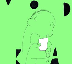 vodka etikett trinker grün